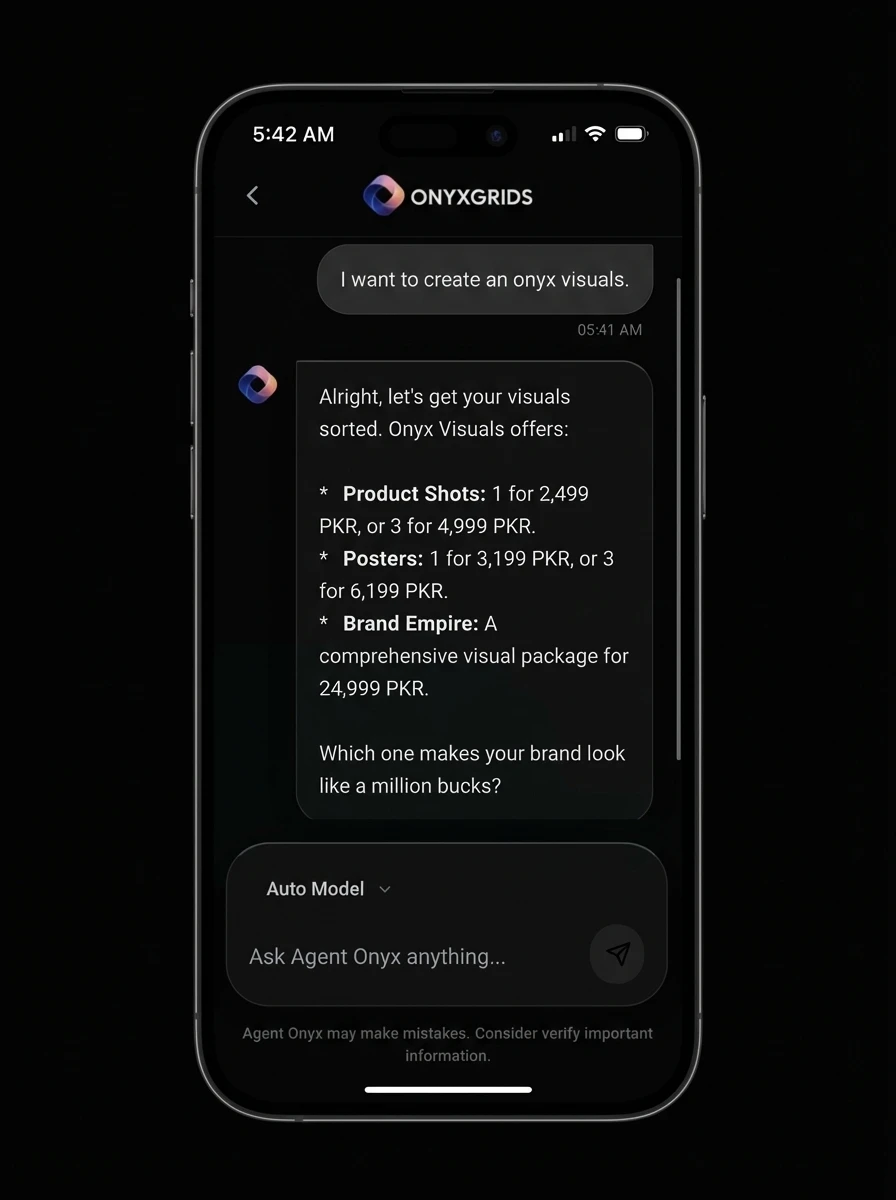 Agent Onyx In-House Intelligence — AI Chatbots project by OnyxGrids